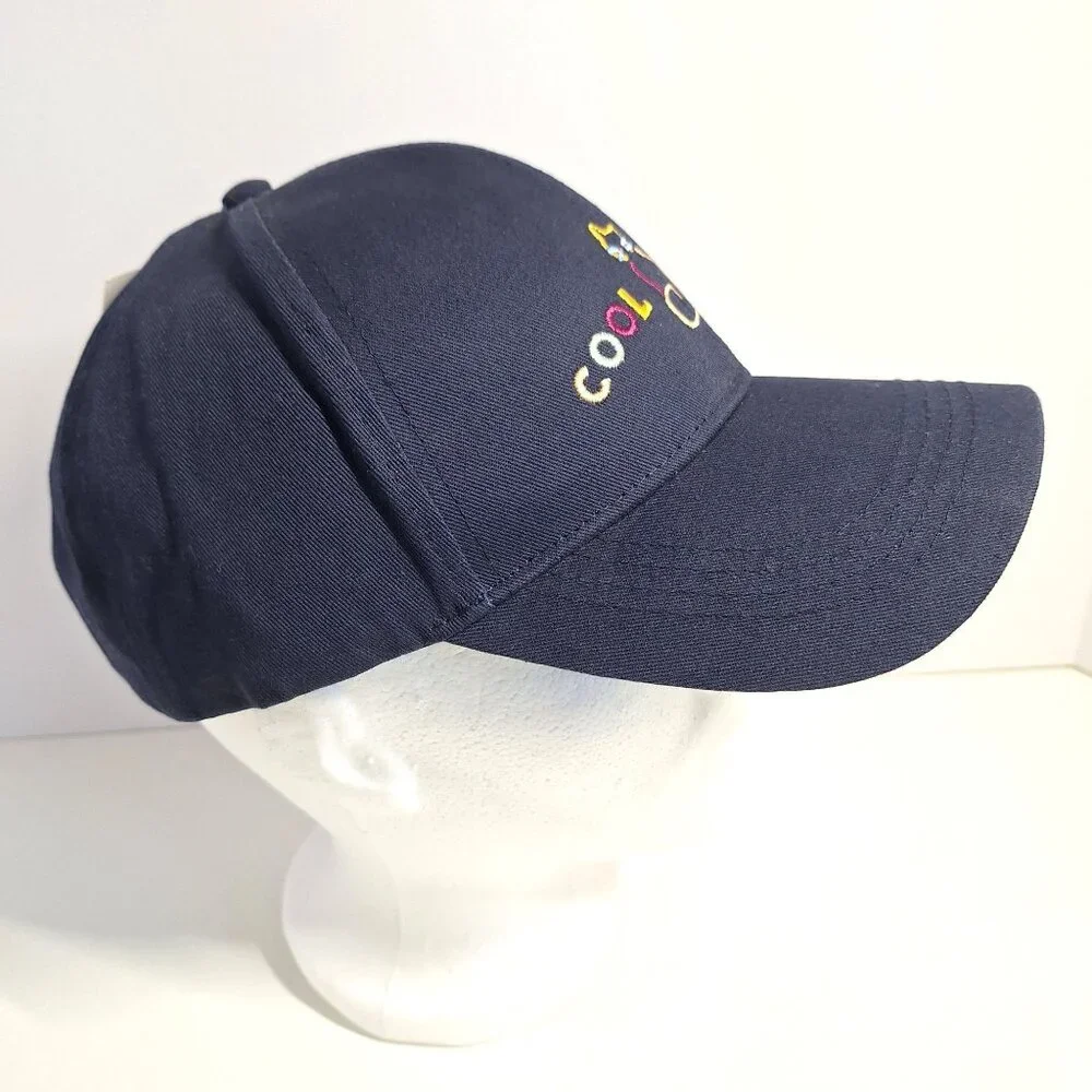 Cool Cat Lady Sonoma Womens Adjustable Baseball Cap Navy Embroidered 100% Cotton - Picture 2 of 9